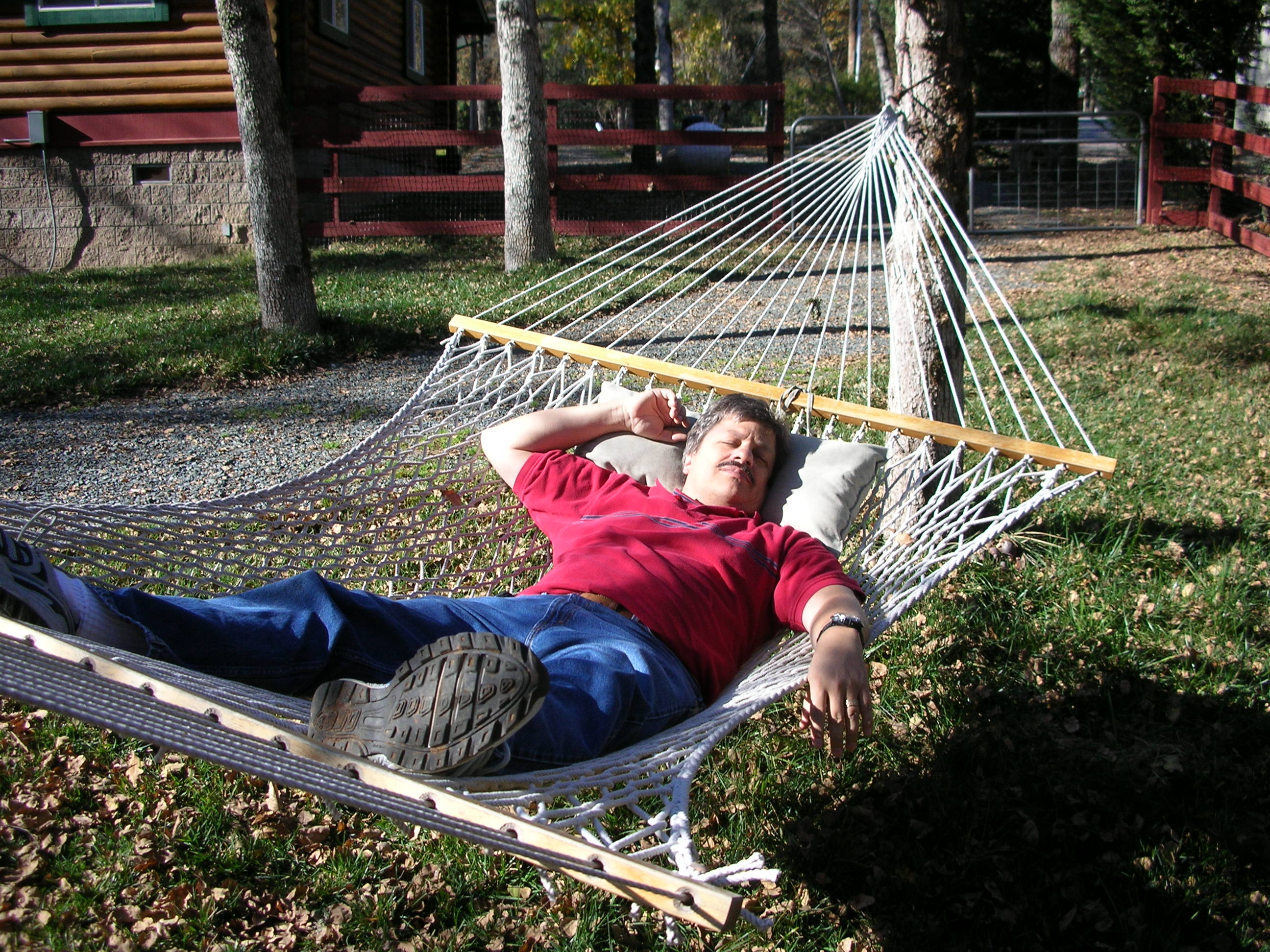 Joe in hammock