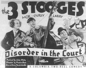 3 Stooges Disorder in the Court playbill