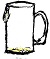 Empty beer glass doodle